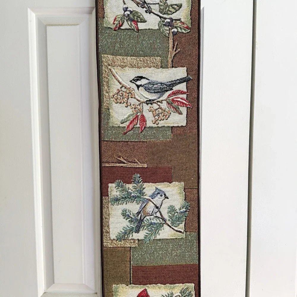 NFS Manual Woodworkers & Weavers Woodland Birds Bell Pull Tapestry Wall Hanging